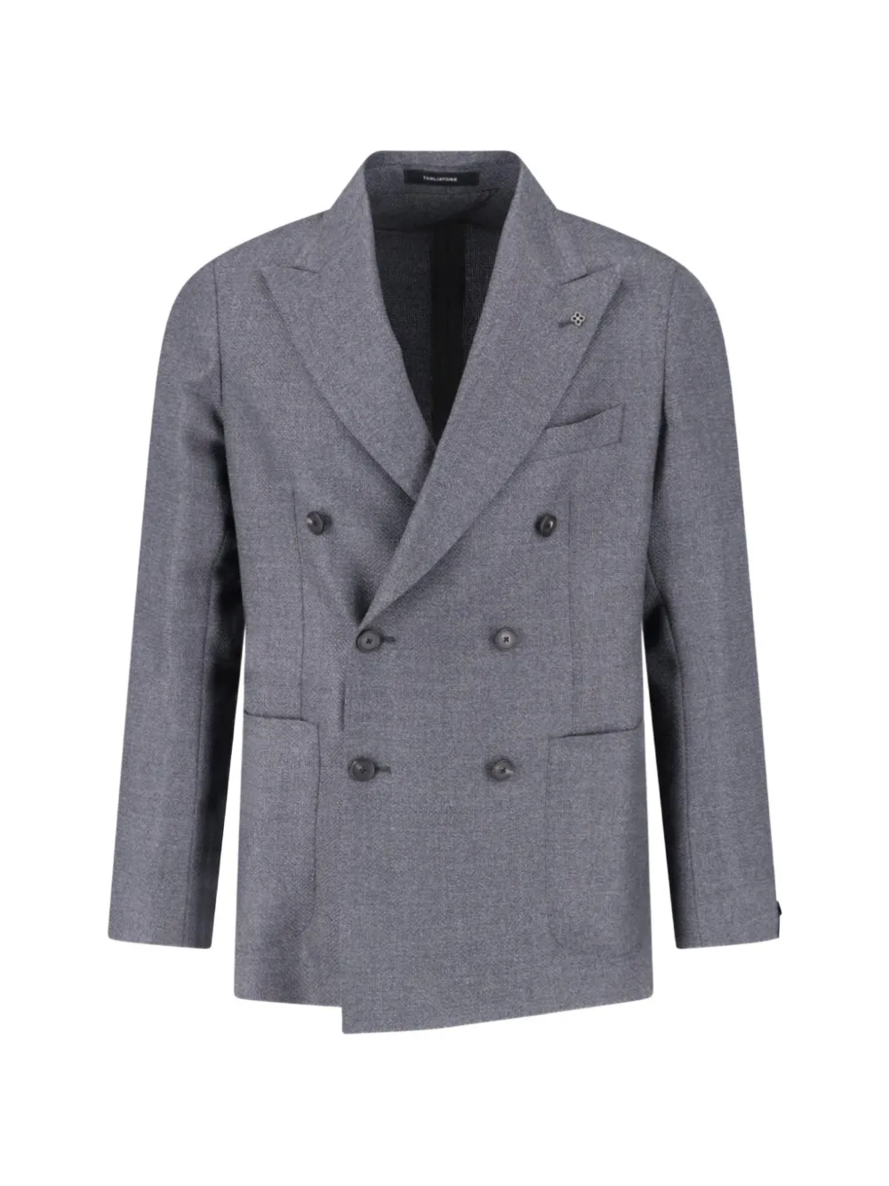 Tagliatore double-breasted peak-lapel jacket - Grigio