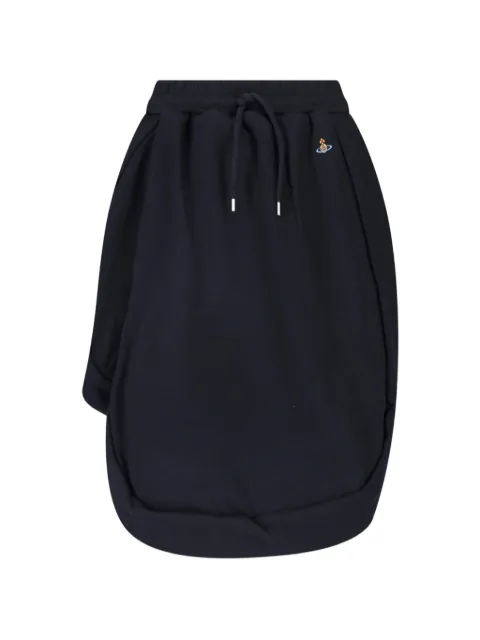 Vivienne Westwood Zingara Orb-embroidered drawstring midi skirt