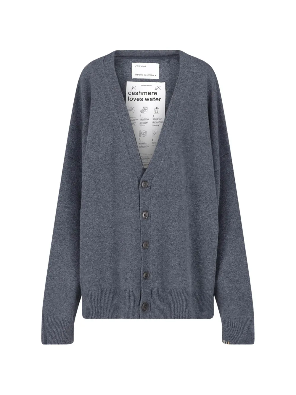 extreme cashmere Simo V-neck cardigan - Grey