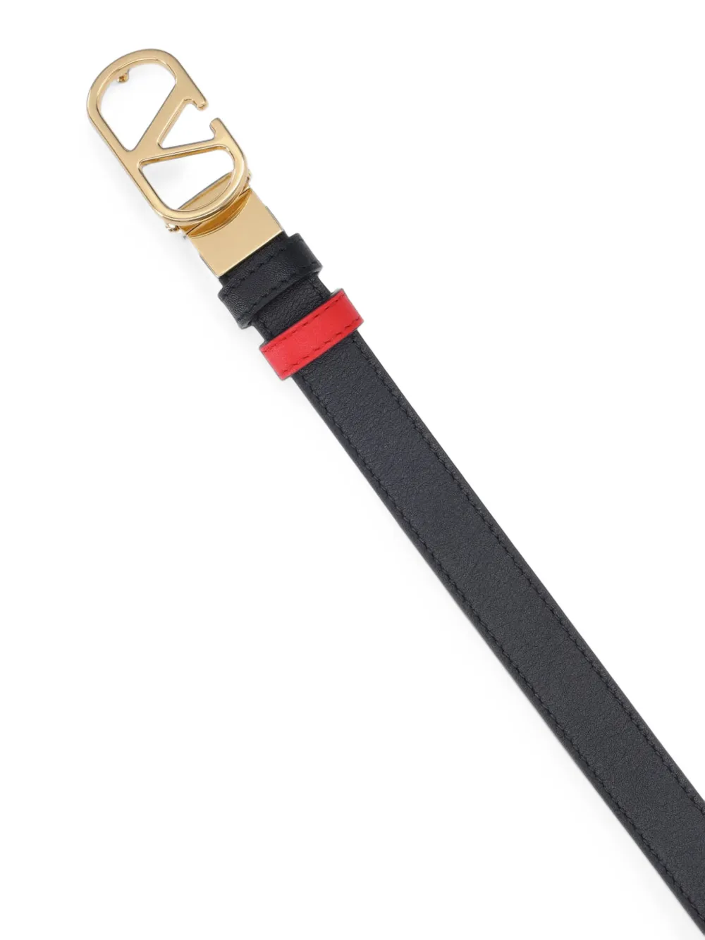 Valentino Garavani VLogo leather belt Zwart