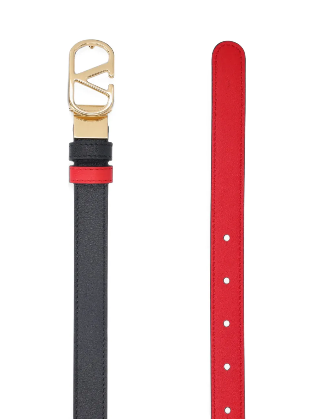 Valentino Garavani VLogo leather belt Zwart