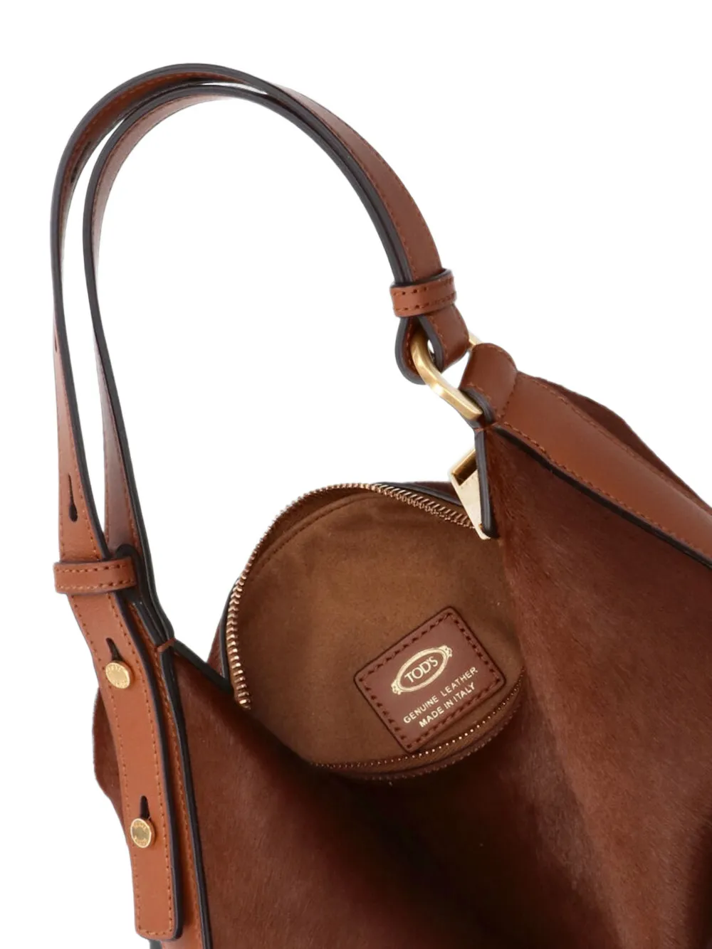 Tod's Shopper met kalfshaar Bruin
