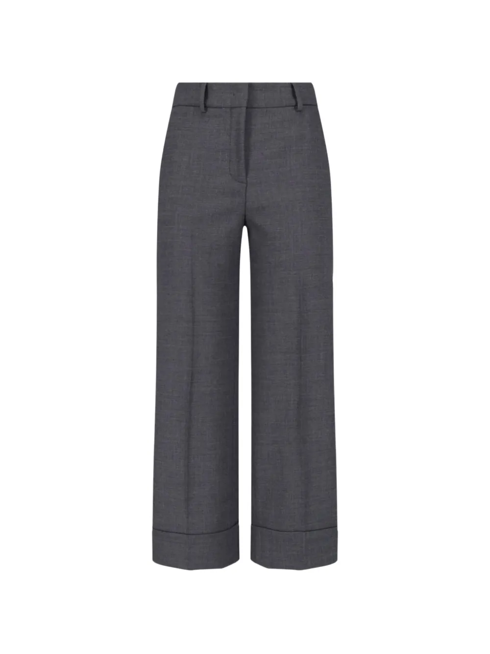 Incotex pressed-crease turned-up-hem trousers