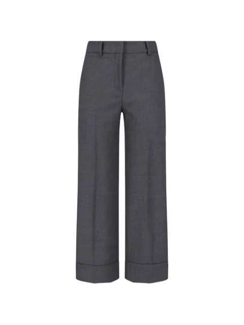 Incotex pressed-crease turned-up-hem trousers