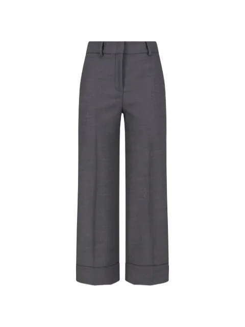 Incotex pressed-crease turned-up-hem trousers