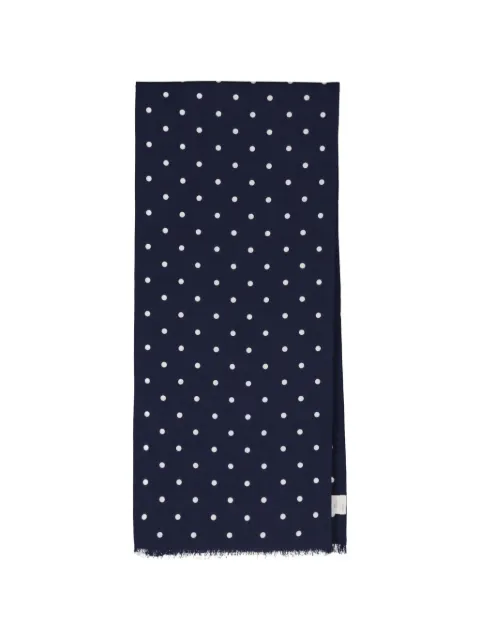 Destin polka-dot frayed scarf