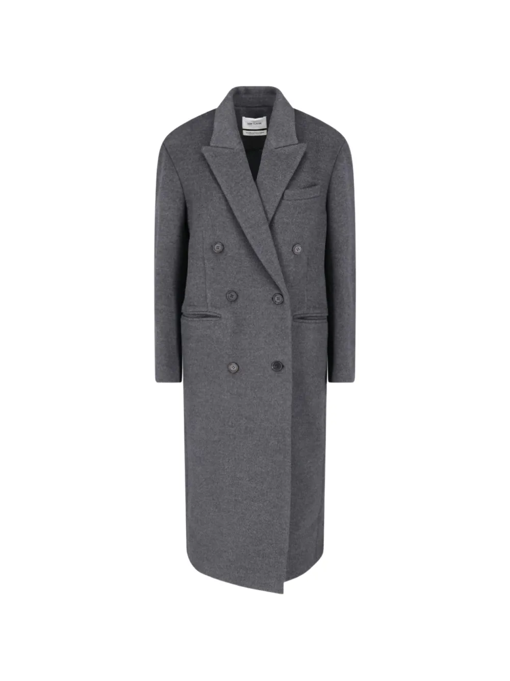 Low Classic double-breasted peak-lapel coat - Gris Low Classic double-breasted peak-lapel coat - Gris