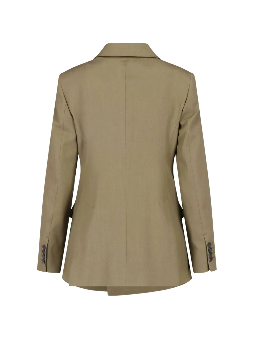 Max Mara Blazer met dubbele rij knopen van scheerwol Groen