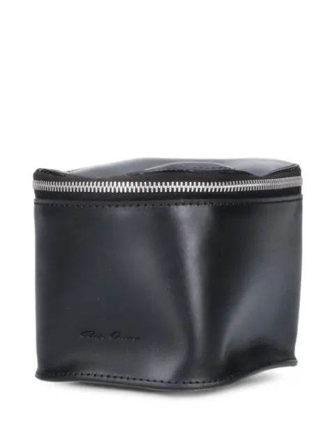Rick Owens Small logo-embossed wash bag