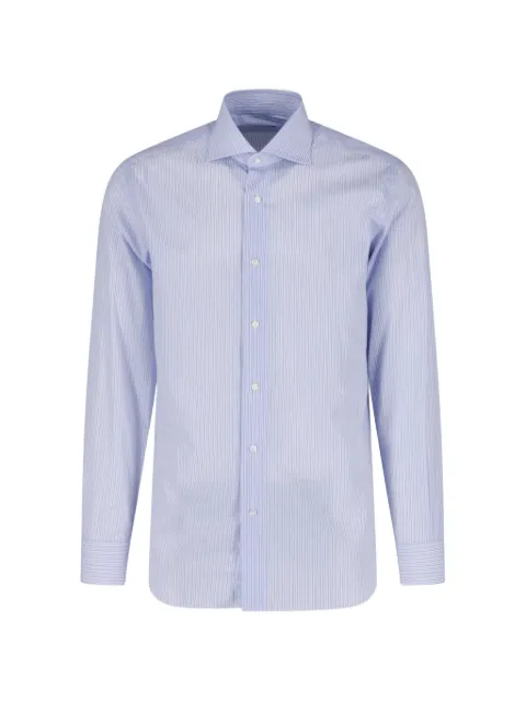 Barba vertical-stripe shirt