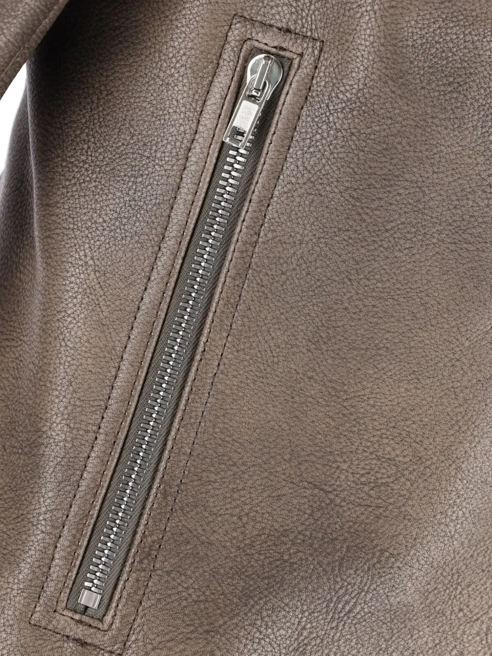 Rick Owens Leren jack Bruin