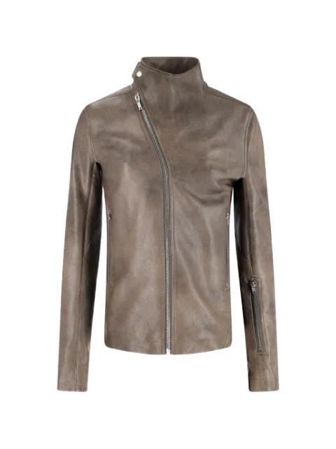 Rick Owens asymmetric leather jacket