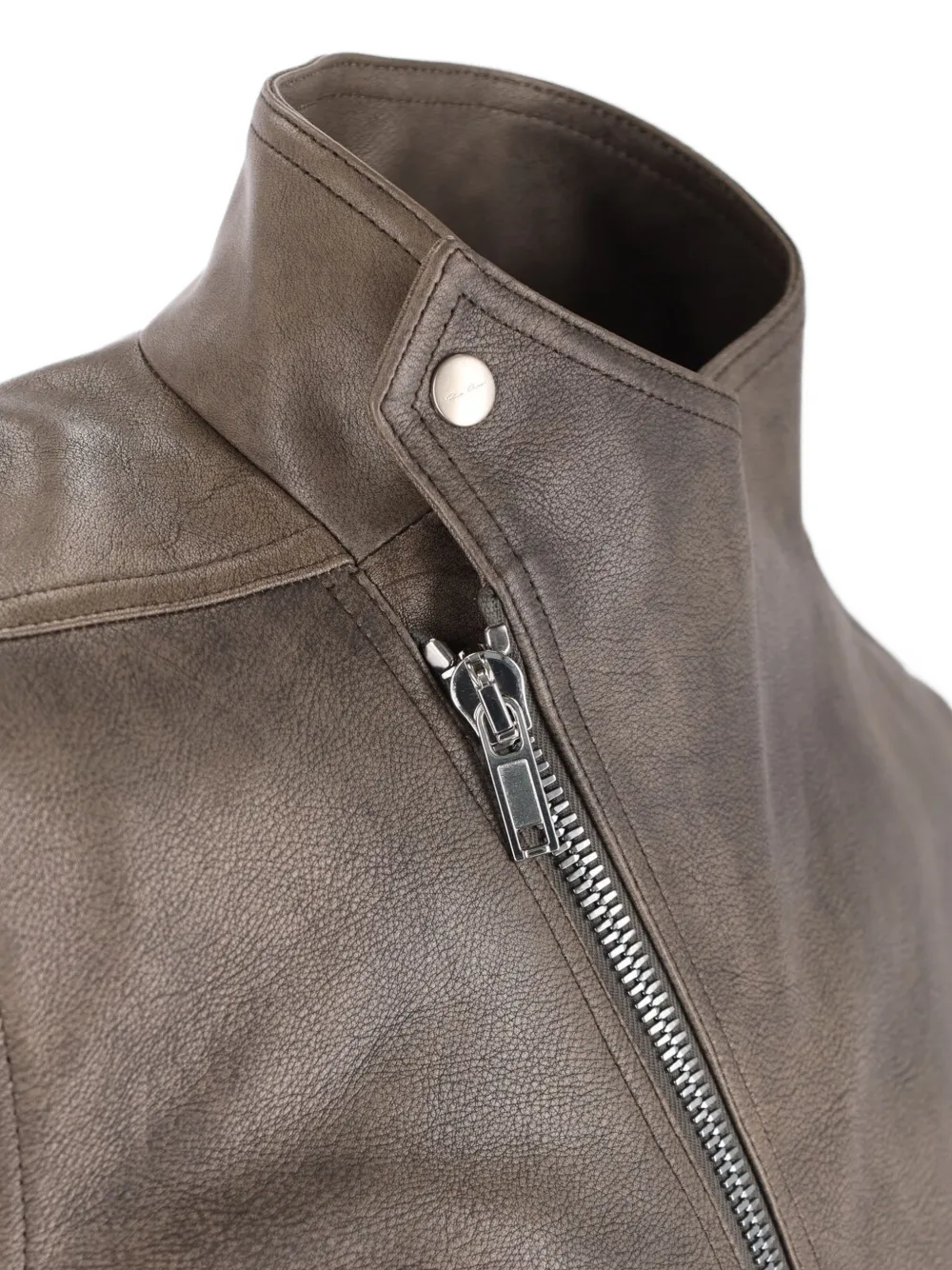 Rick Owens Leren jack Bruin