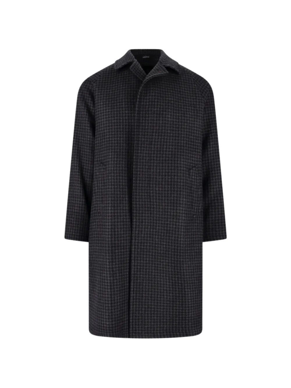 Tagliatore Salomon houndstooth-pattern belted coat Zwart