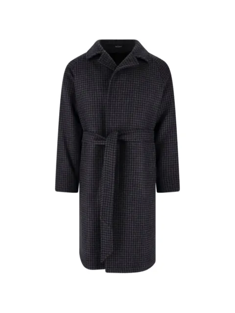 Tagliatore Salomon houndstooth-pattern belted coat