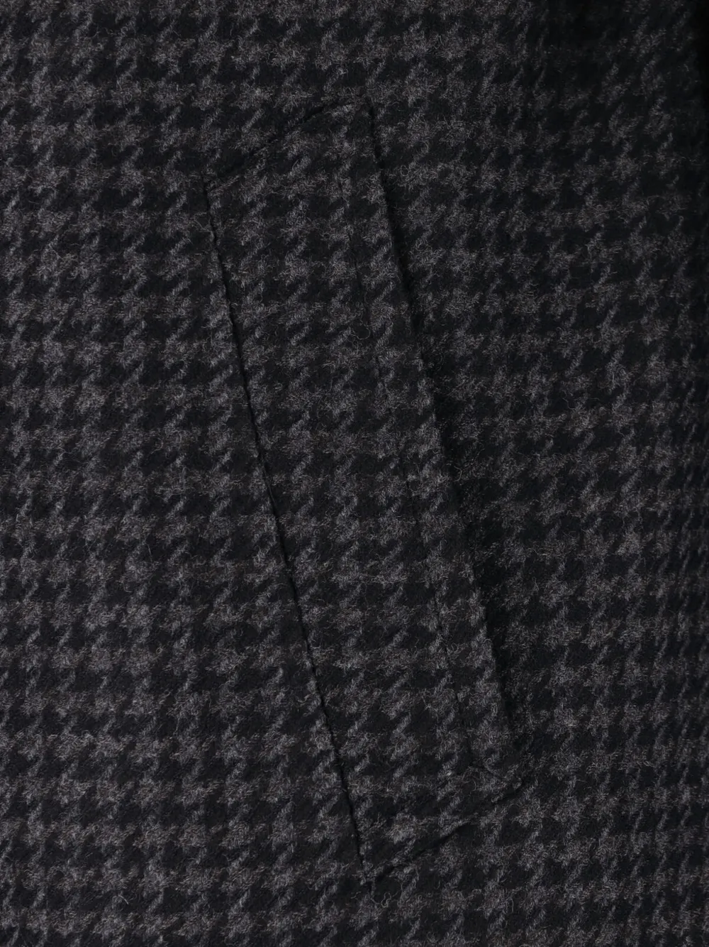 Tagliatore Salomon houndstooth-pattern belted coat Zwart