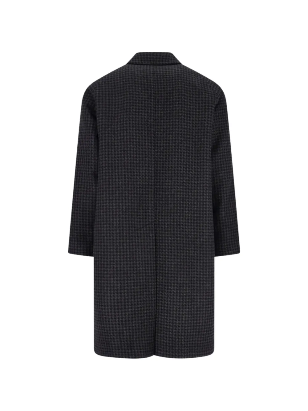 Tagliatore Salomon houndstooth-pattern belted coat Zwart