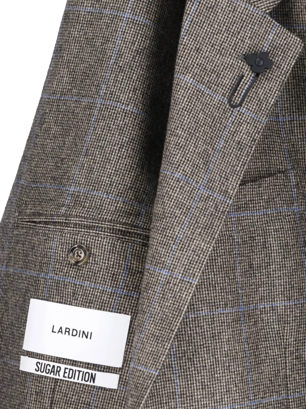 Lardini Geruite blazer Grijs