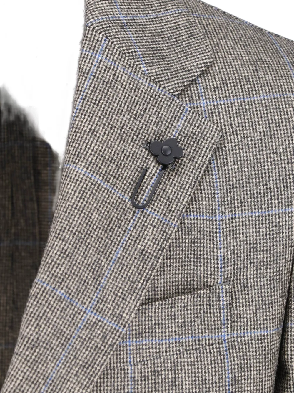Lardini Geruite blazer Grijs