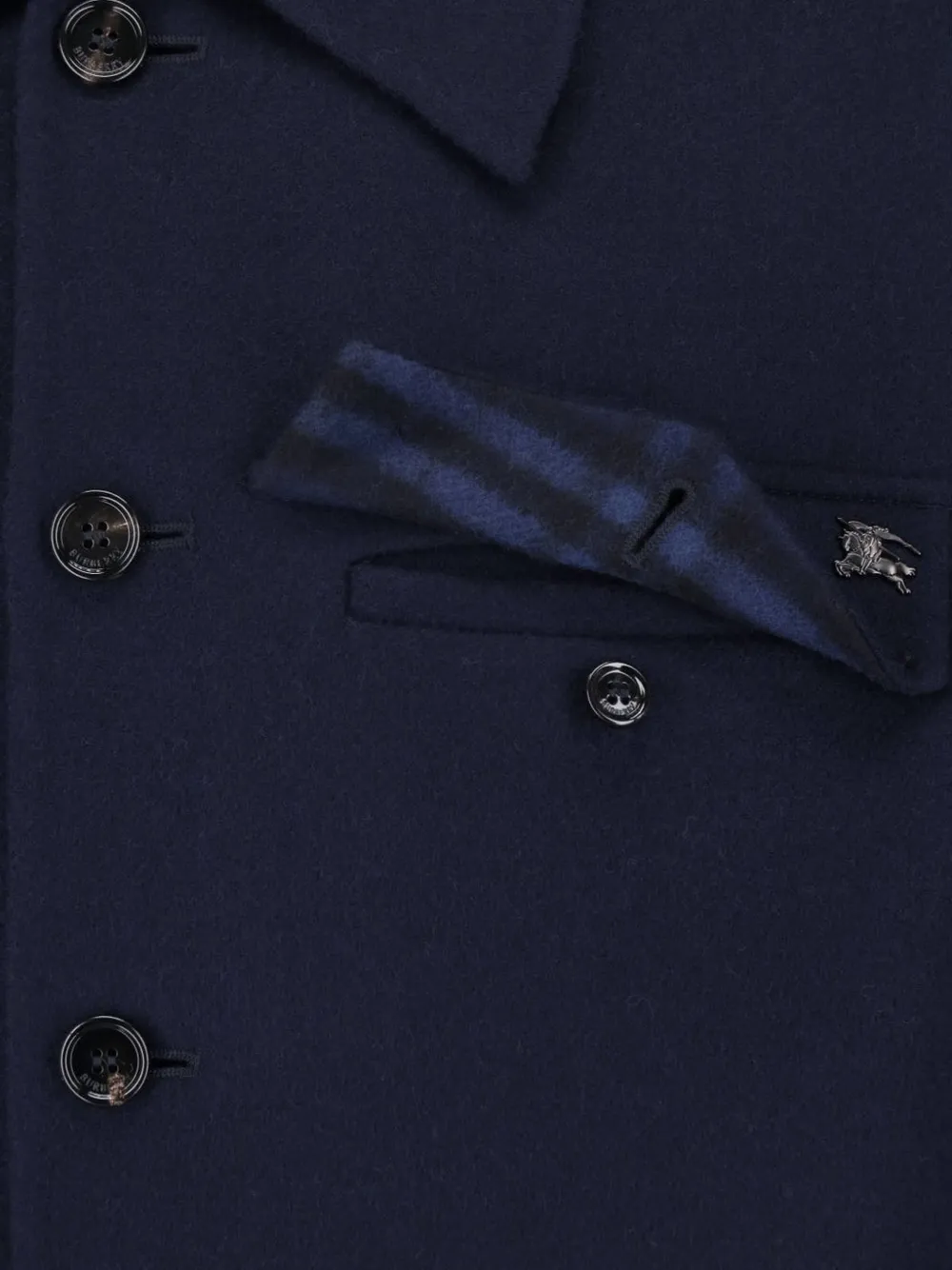 Burberry Thorn wollen shirtjack Blauw