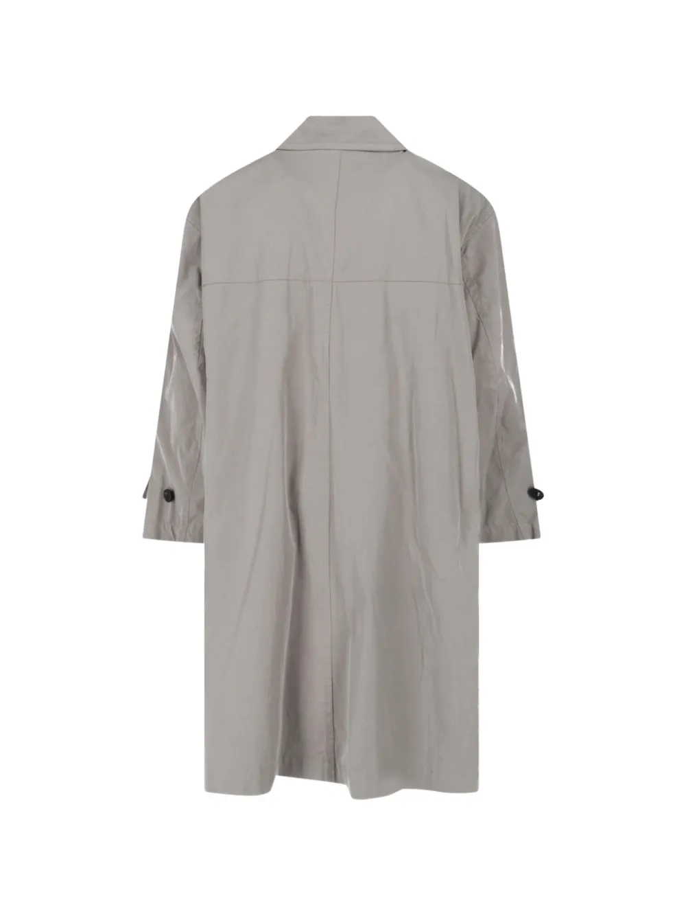 Low Classic button-up collared trench coat Grijs