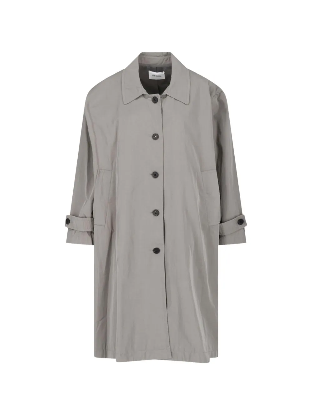 Low Classic button-up collared trench coat - Grau