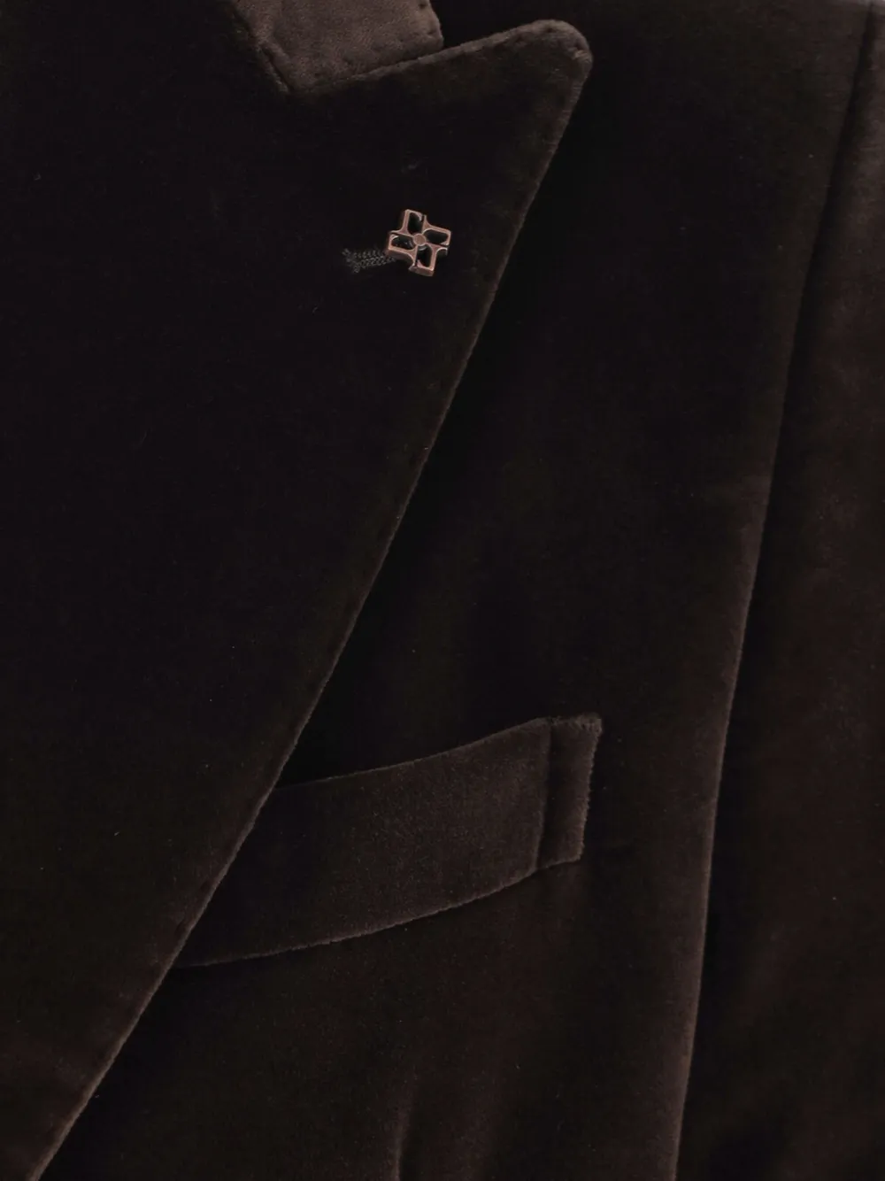 Tagliatore double-breasted velvet blazer Bruin