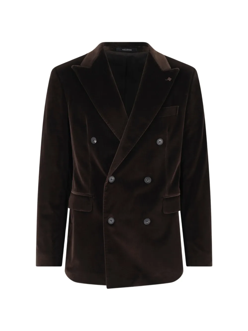 Tagliatore double-breasted velvet blazer - Braun