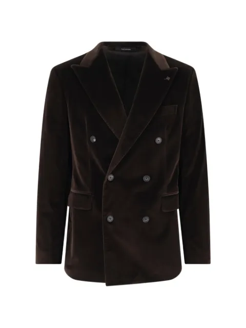 Tagliatore double-breasted velvet blazer