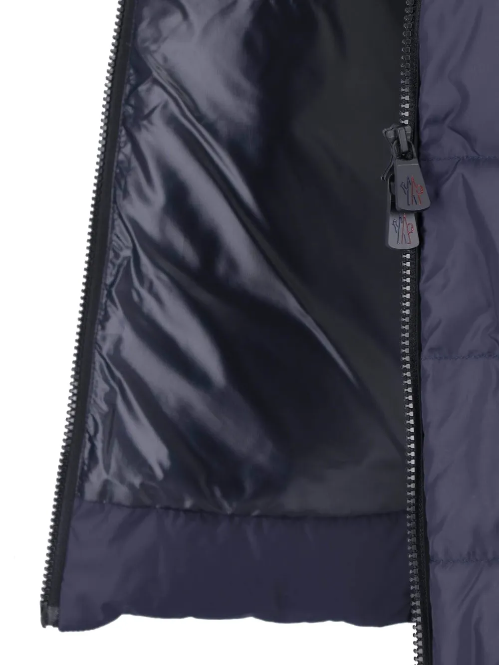 Moncler Grenoble Polartec quilted hooded padded jacket Blauw