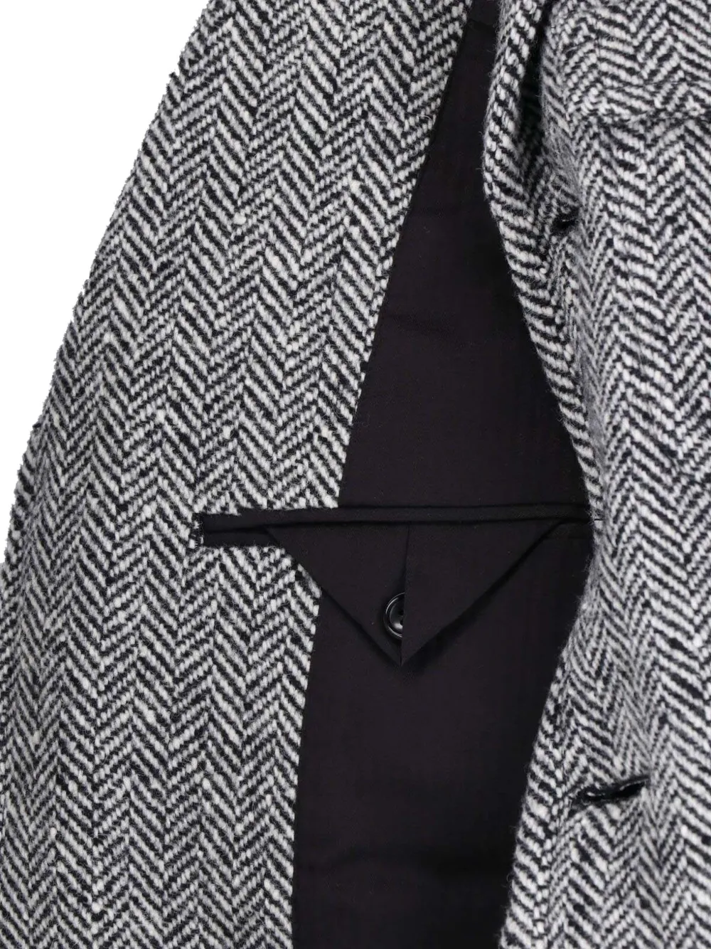 Junya Watanabe MAN Jack met visgraat-patroon en knoopsluiting Grijs