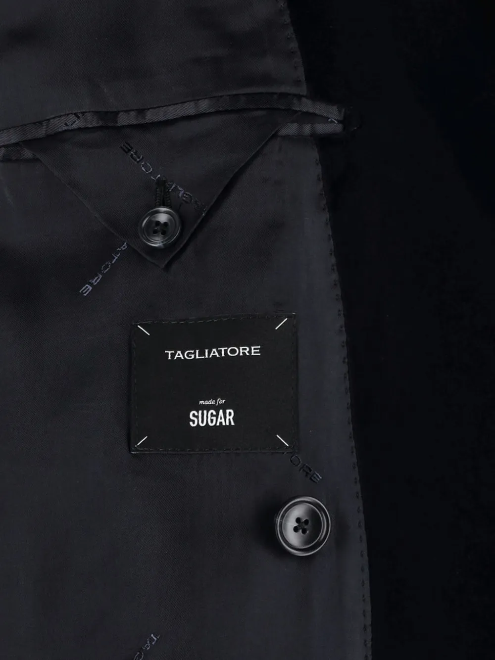 Tagliatore double-breasted velvet blazer Blauw