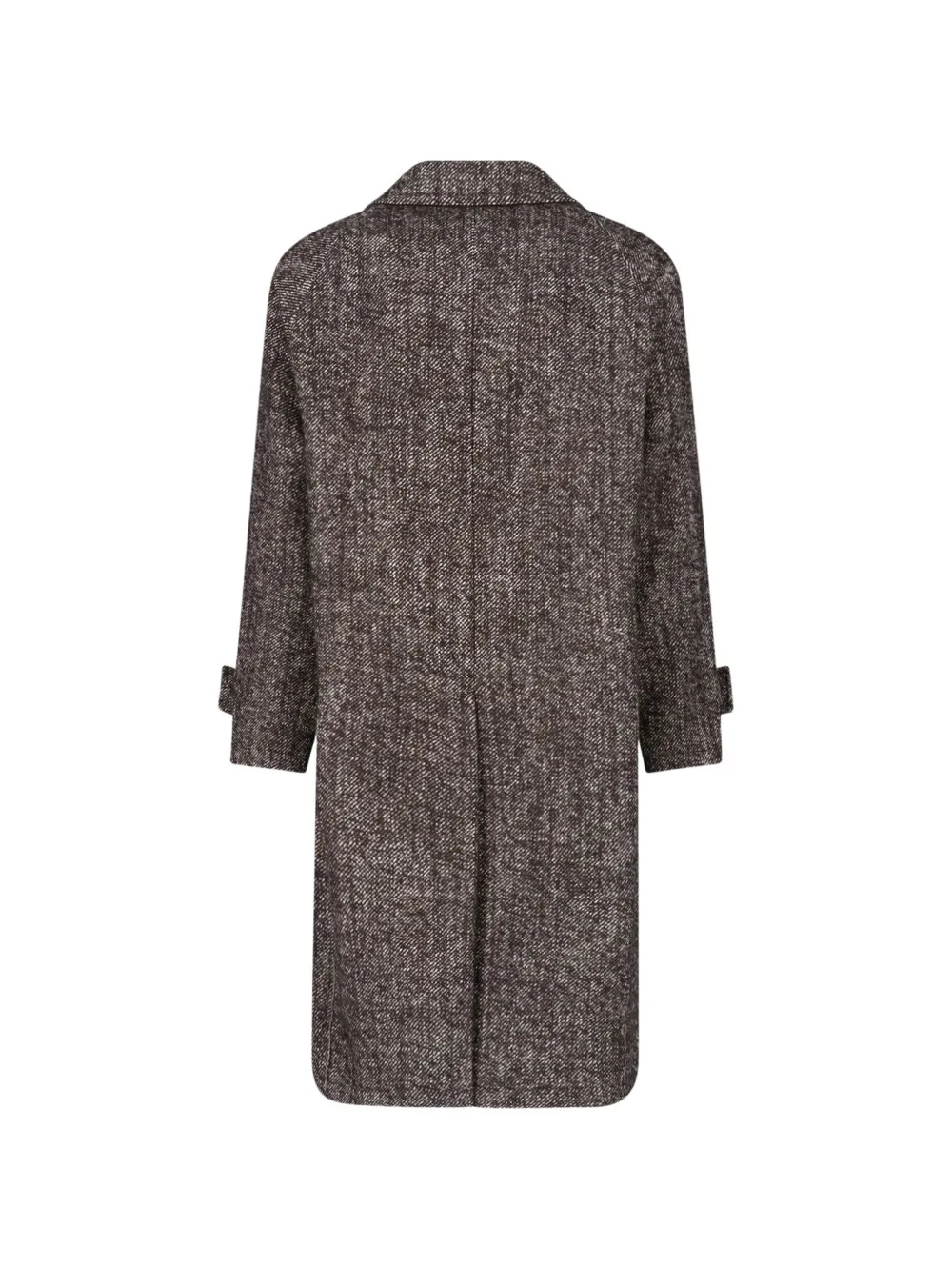 Tagliatore marl-pattern raglan-sleeve coat Bruin