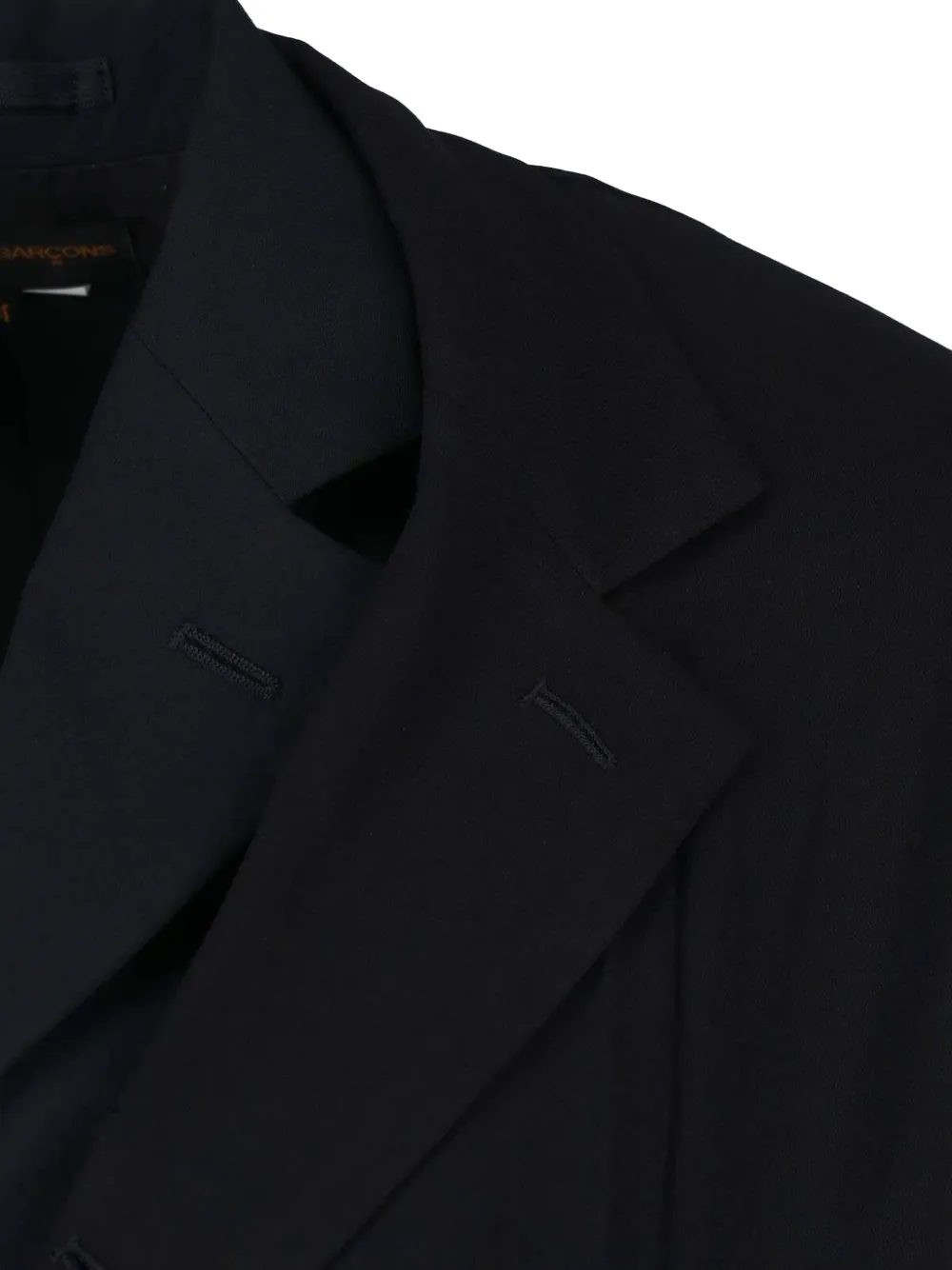 Comme Des Garçons Layered Pearl-button Coat in Black, view 5