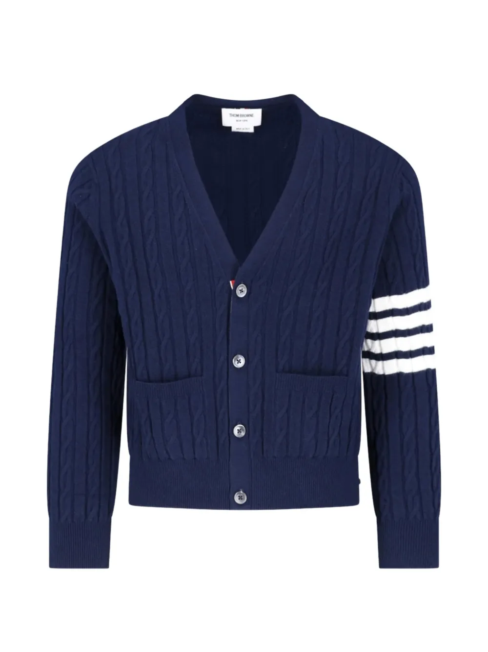 Thom Browne V-neck buttoned cardigan - Blau