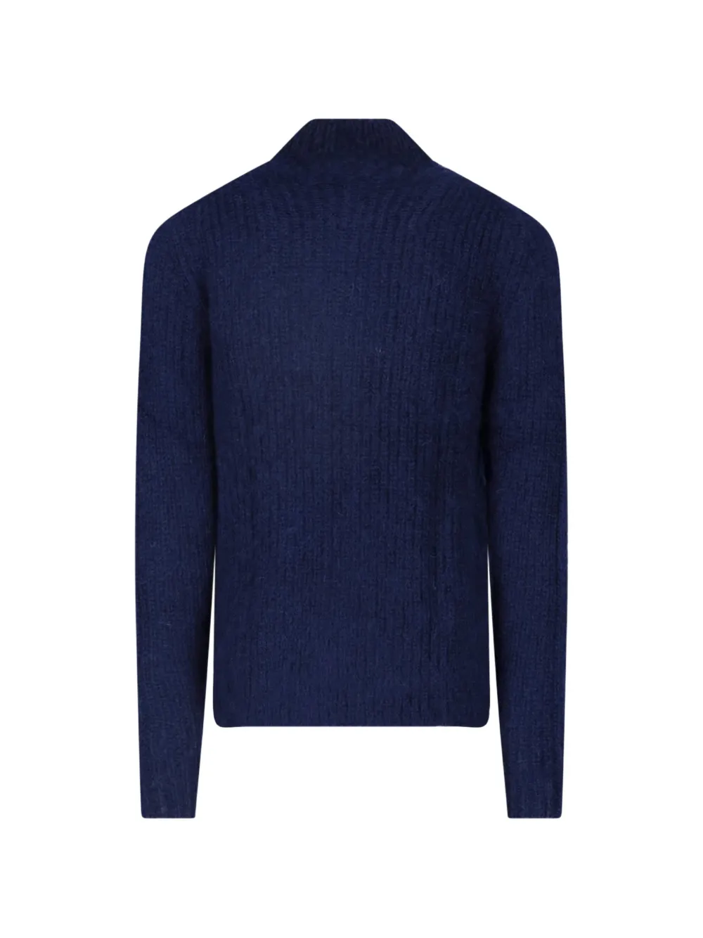 ASPESI Ribgebreid vest met rits Blauw