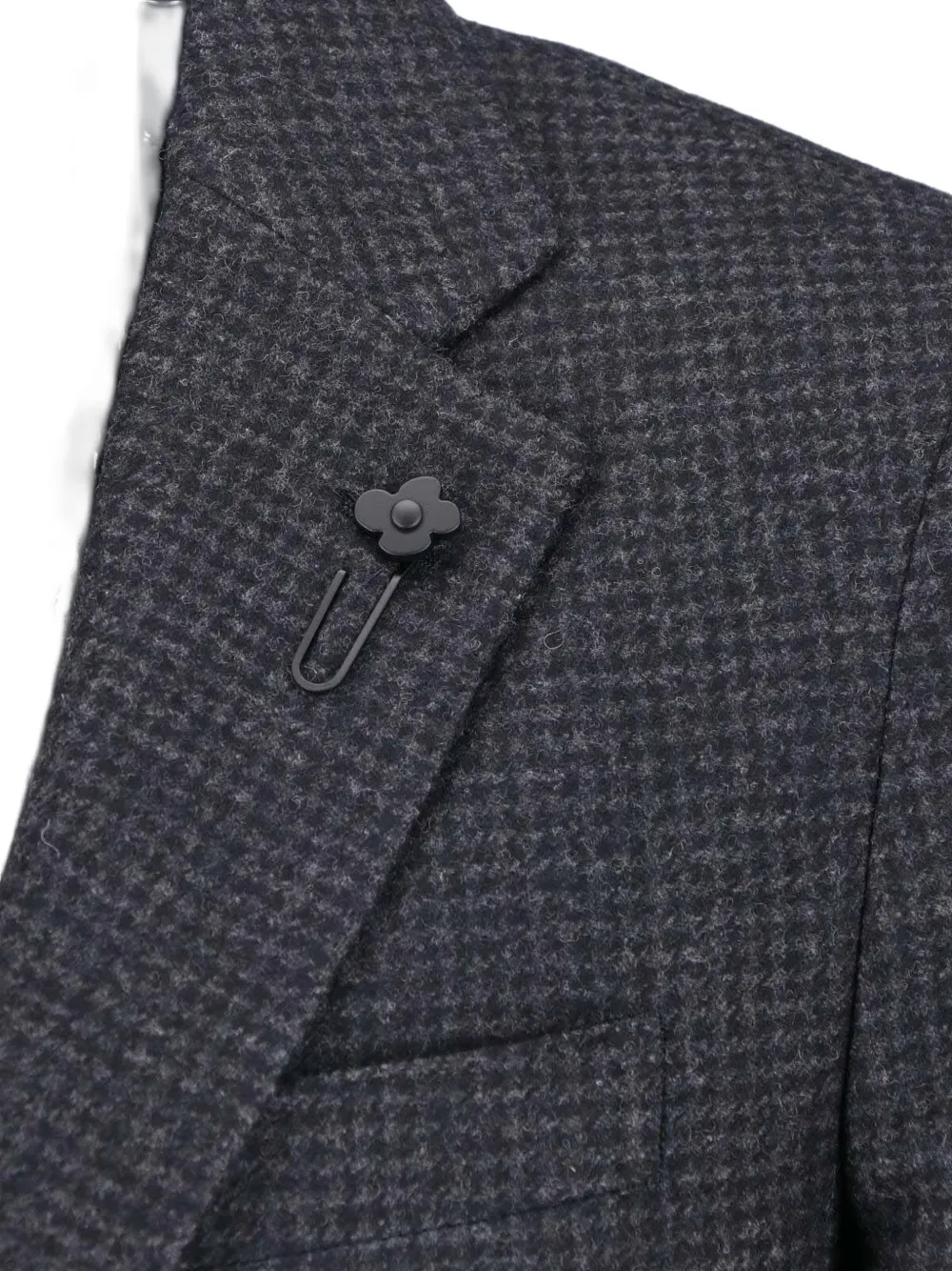 Lardini Geruite blazer met gekerfde revers Grijs