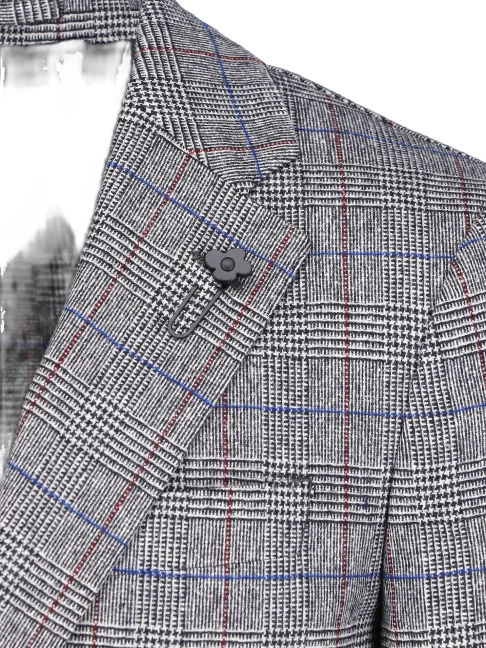 Lardini x Sugar jack met Prince of Wales-ruit Grijs