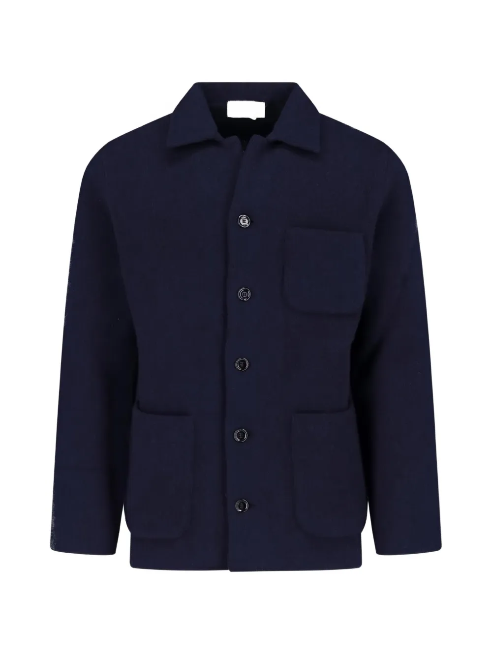 Lardini cashmere patch-pocket shirt - Blue