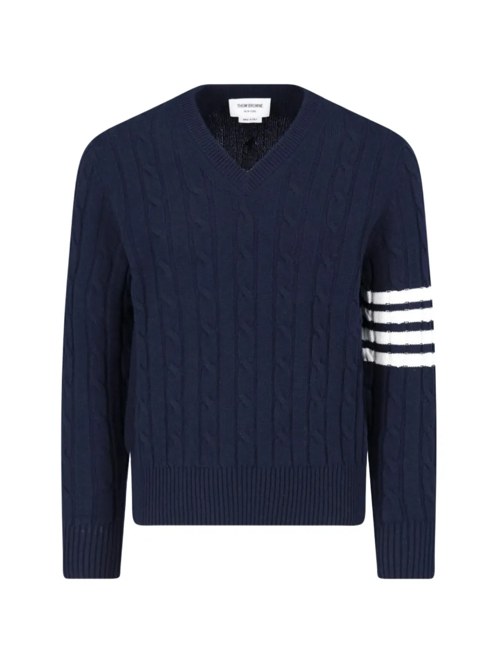 Thom Browne 4-Bar cable-knitted sweater - Blau