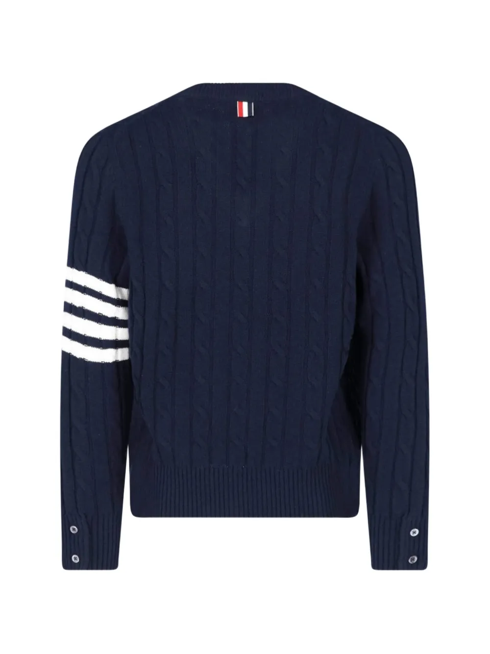 Thom Browne 4-Bar cable-knitted sweater Blauw