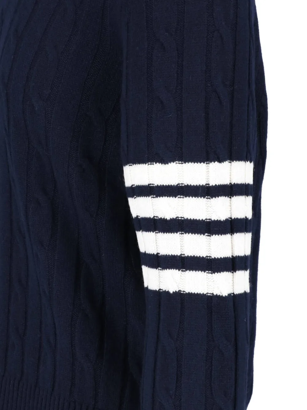 Thom Browne 4-Bar cable-knitted sweater Blauw