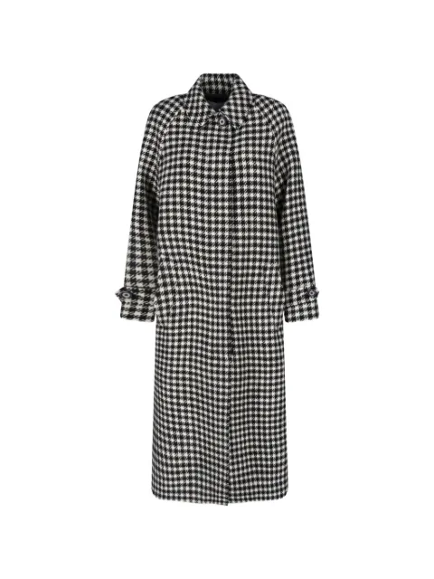 Lardini houndstooth-pattern belted coat