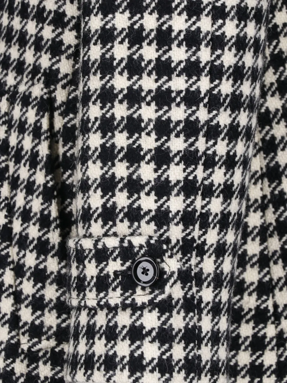 Lardini Houndstooth-pattern Belted Coat in Black, view 3