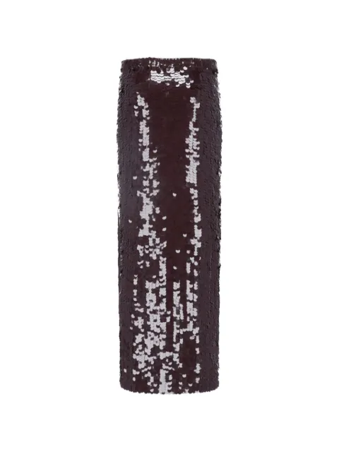 P.A.R.O.S.H. sequin-embellished slit maxi skirt