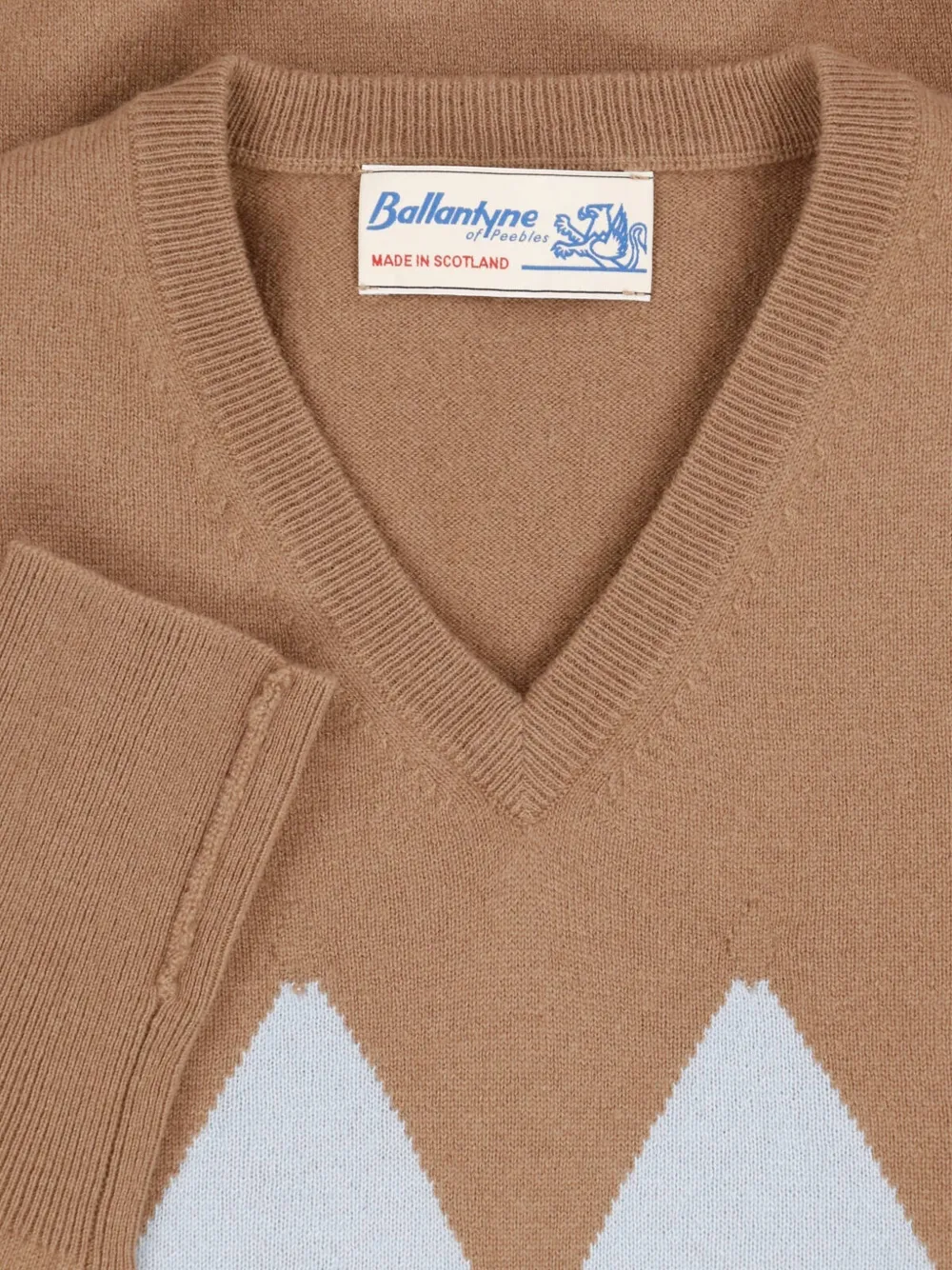 Ballantyne argyle-intarsia V-neck sweater Bruin