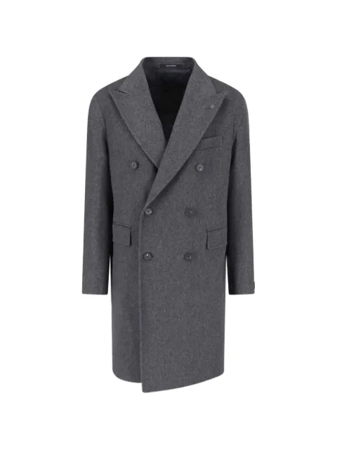 Tagliatore double-breasted peak-lapel coat