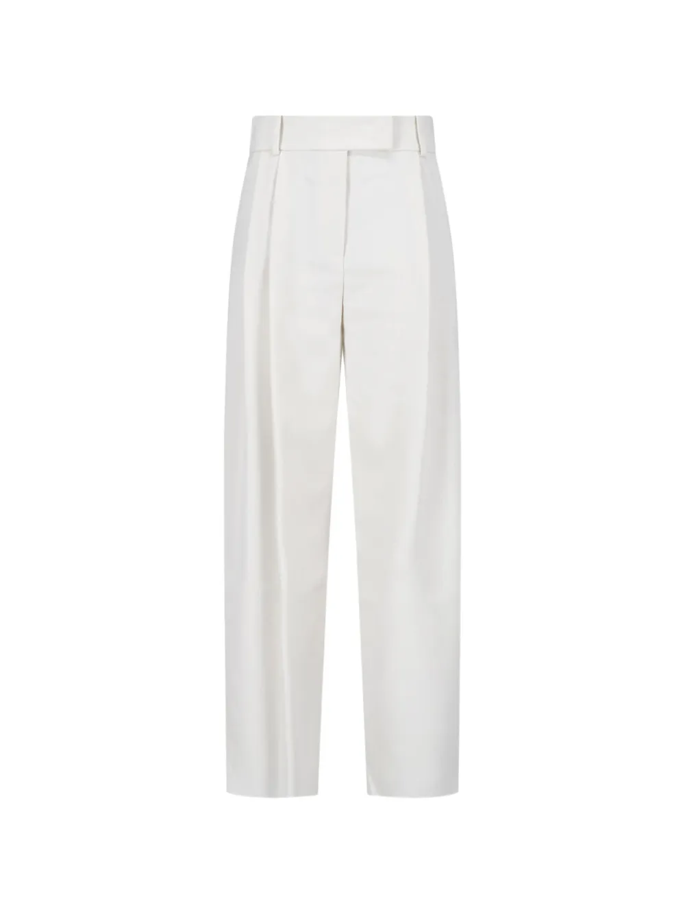 Giorgio Armani pleated silk trousers - Weiß