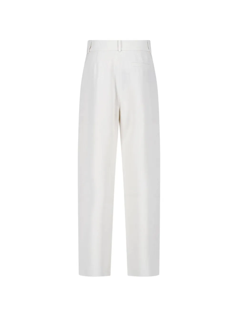 Giorgio Armani pleated silk trousers Wit