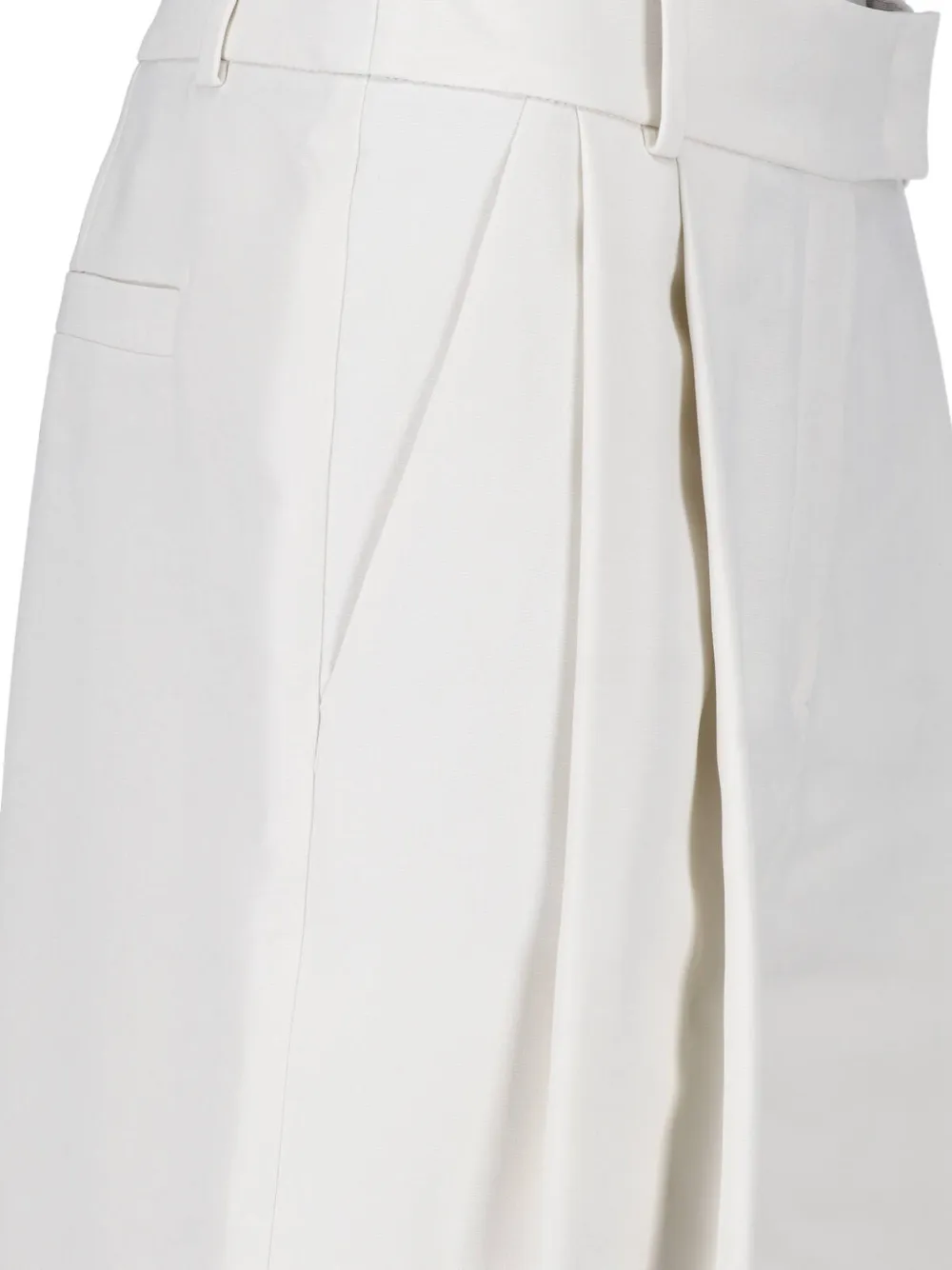 Giorgio Armani pleated silk trousers Wit